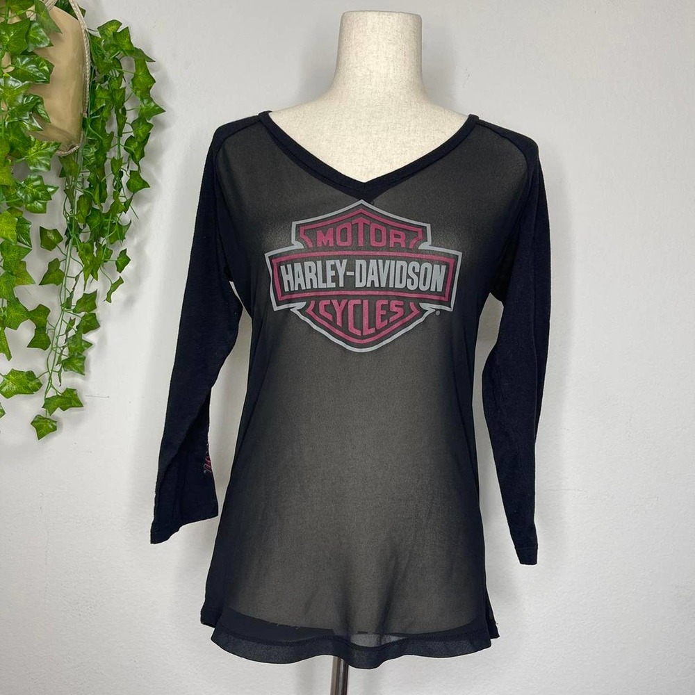 Harley Davidson Long Sleeve Sheer Shirt